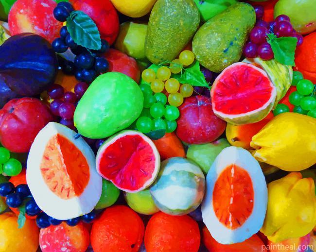Exotic Fruits Painting By Numbers Kits