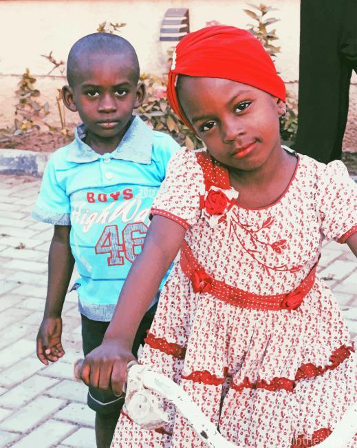 Nigerian Children Painting By Numbers Kits
