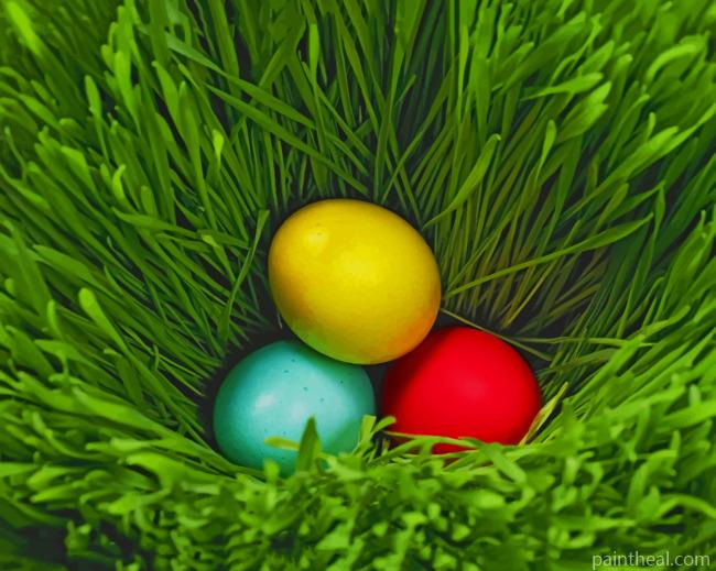 Easter Eggs Hunt Painting By Numbers Kits