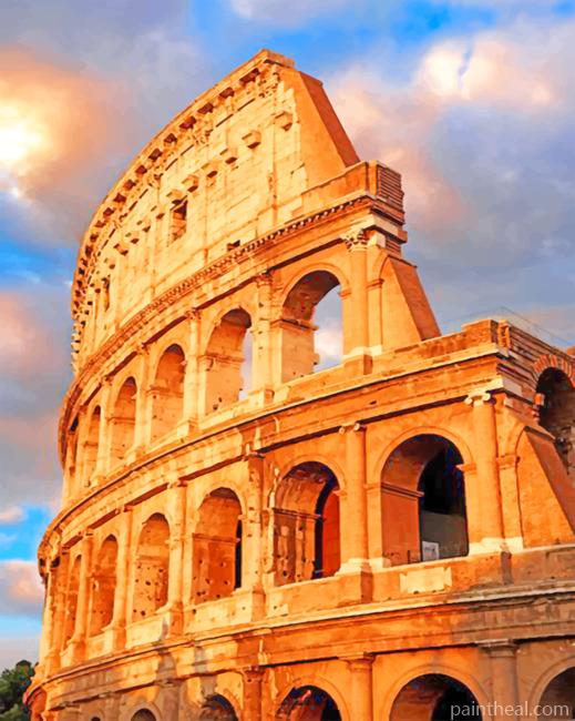 Colosseum Amphitheatre Rome Italy Painting By Numbers Kits