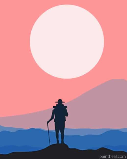 Mountaineer Silhouette Painting By Numbers Kits