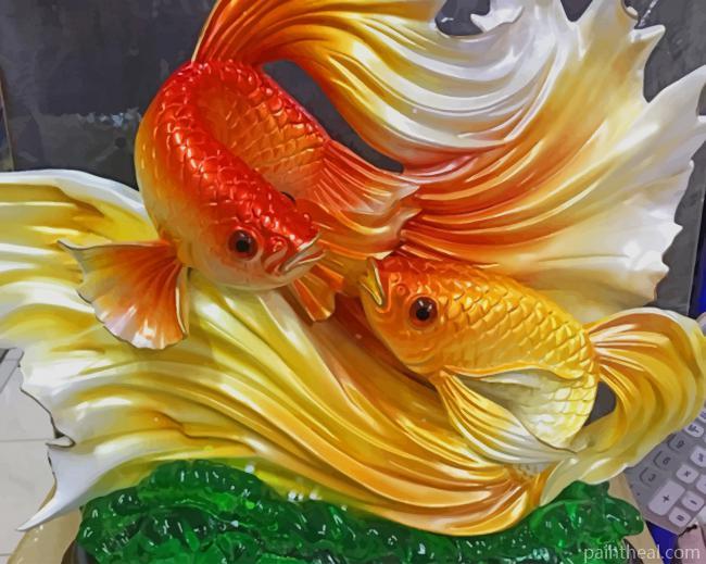 Aquarium Goldfish Painting By Numbers Kits