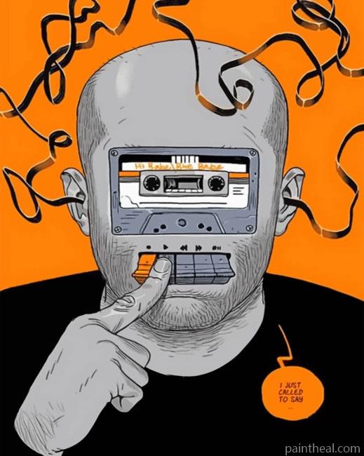 Music Cassette Man Painting By Numbers Kits