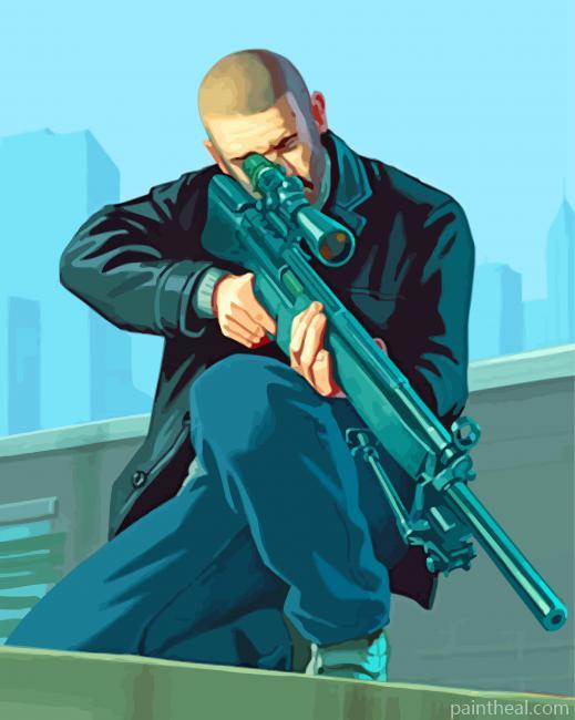Sniper Man Painting By Numbers Kits
