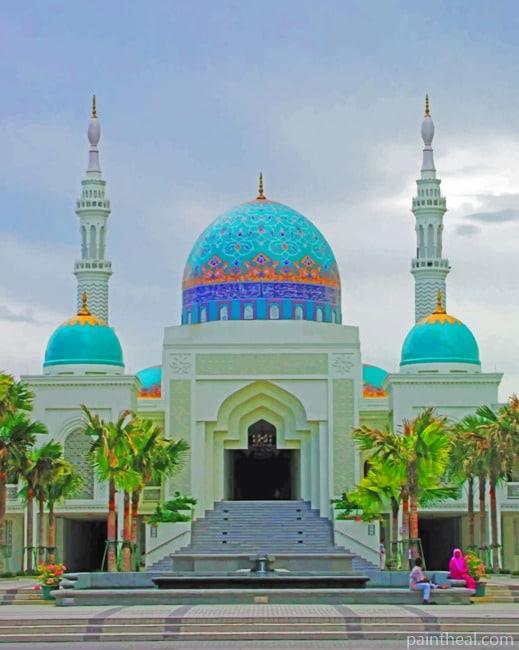 Masjid Al Bukhary In Malaysia Painting By Numbers Kits