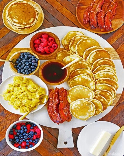 Healthy Breakfast Platter Painting By Numbers Kits