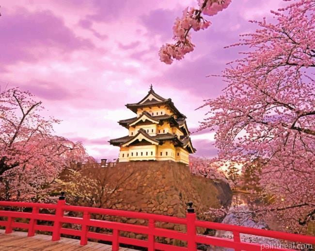 Cherry Blossoms Japan Painting By Numbers Kits