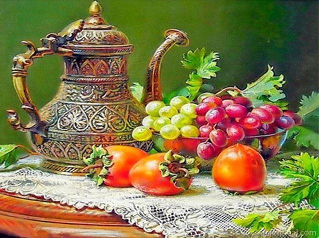 Grapes Fruit Still Life Painting By Numbers Kits