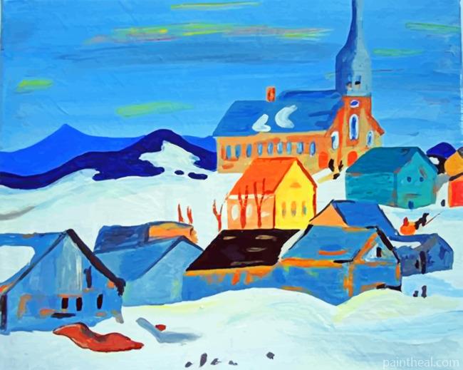 Winter Time Group Of Seven Painting By Numbers Kits