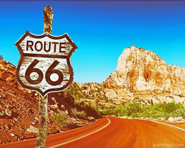 Route 66 In Arizona Painting By Numbers Kits