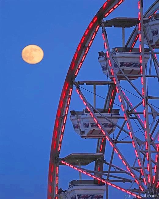 Ferris Wheel Moonlight Painting By Numbers Kits