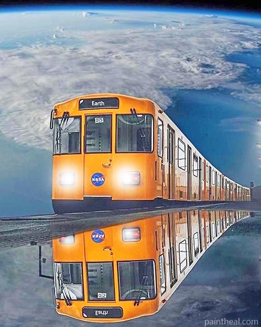 Universe Train Painting By Numbers Kits