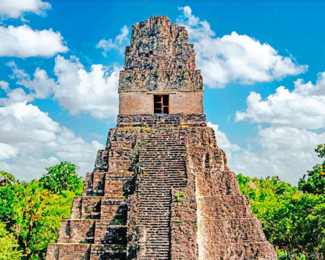 Guatemala El Peten Tikal Ruins Painting By Numbers Kits