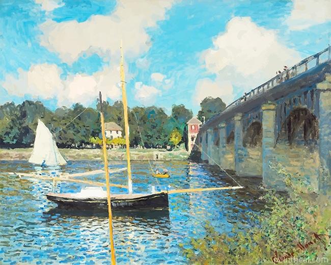 Claude Monet The Bridge At Argenteuil Painting By Numbers Kits