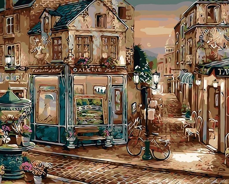 Painting Europe Coffee Shop Art Painting By Numbers Kits