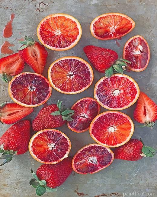 Blood Orange and Strawberry Painting By Numbers Kits
