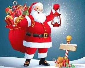 Christmas Santa Smiling – 5D Diamond Painting Painting By Numbers Kits