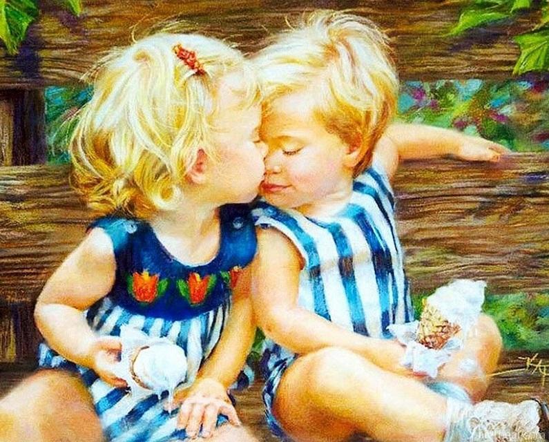 Kissing Baby Painting By Numbers Kits