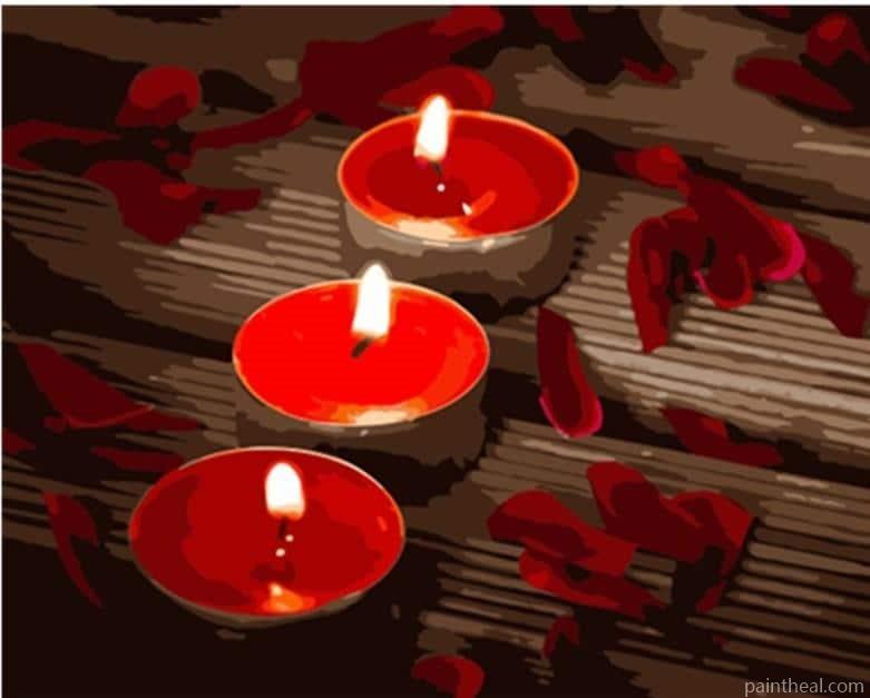 Romantic Candles Painting By Numbers Kits