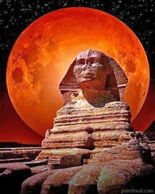 Blood Moon With Pyramid Painting By Numbers Kits