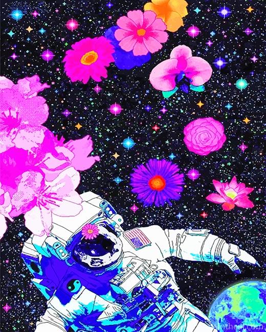 Aesthetic Space Man Painting By Numbers Kits