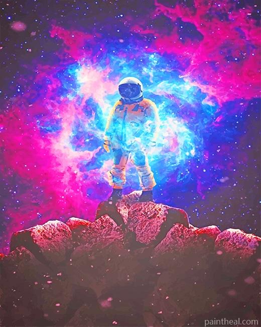 Galaxy Space Man Painting By Numbers Kits