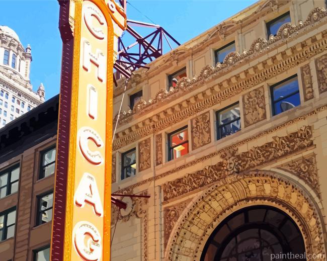 Chicago Theatre Vintage Painting By Numbers Kits