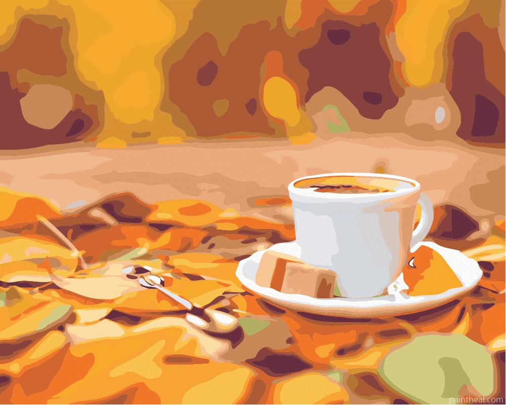 Autumn Coffee- Still Life Painting By Numbers Kits