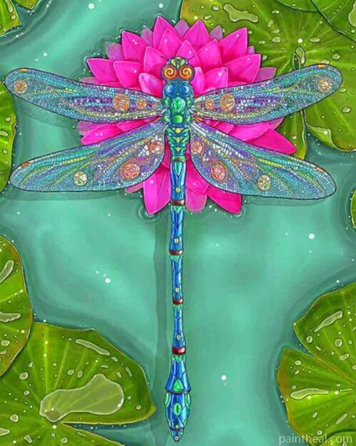 Dragonfly Illustration Painting By Numbers Kits