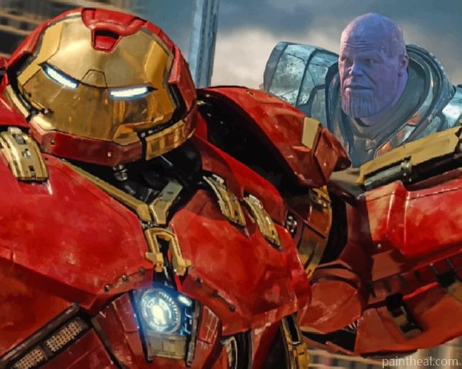 Iron Man And Thanos Painting By Numbers Kits