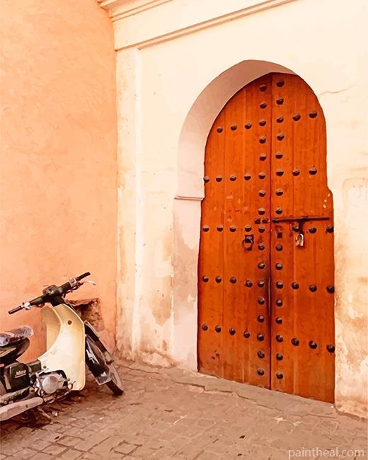 Traditional Moroccan Door Painting By Numbers Kits