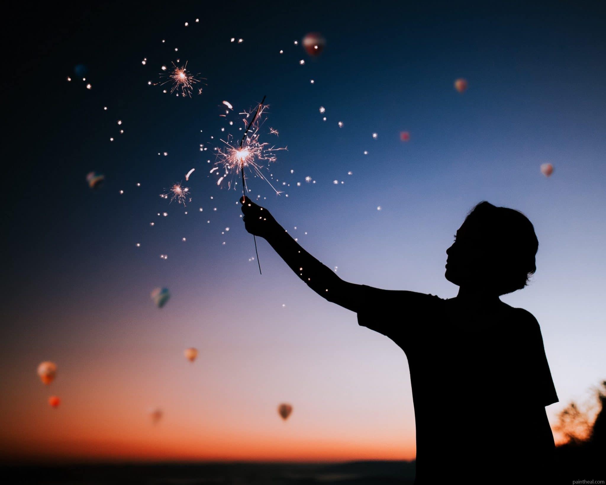 Girl Holding Sparklers Painting By Numbers Kits