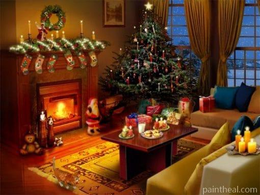 Christmas Eve Decor – 5D Diamond Painting Painting By Numbers Kits
