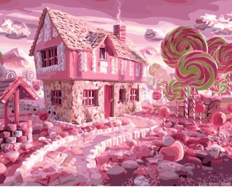 Pink Romantic Candy best Painting By Numbers Kits