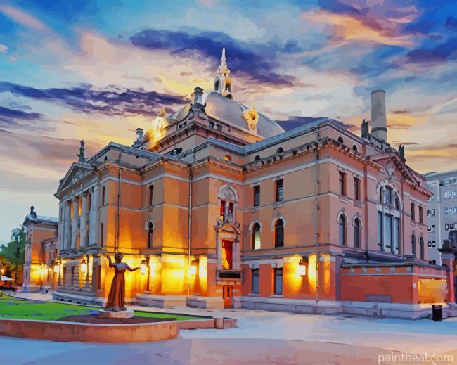 Nationaltheatret Oslo Norway Painting By Numbers Kits