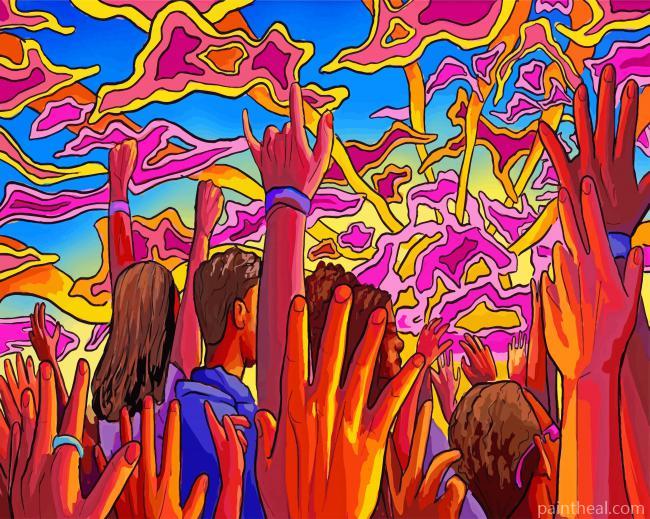 Psychedelic Concert Painting By Numbers Kits