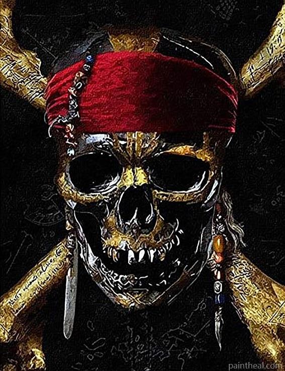 Pirates Skull Painting By Numbers Kits