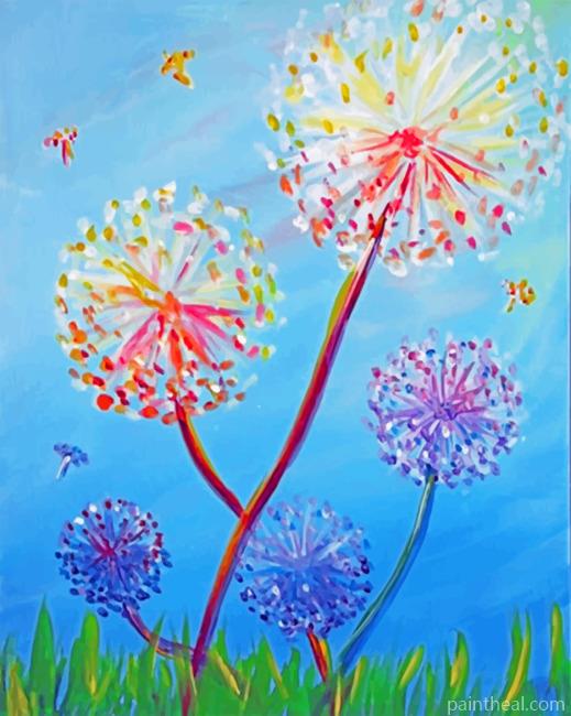 Colorful Dandelions Painting By Numbers Kits