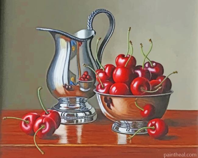 Cherries Still Life Painting By Numbers Kits