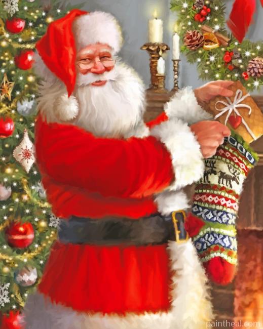 Santa Painting By Numbers Kits