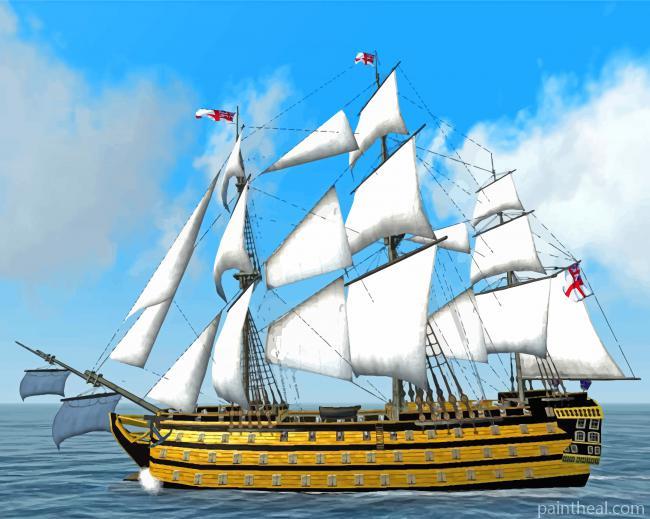 HMS Victory Ship Painting By Numbers Kits