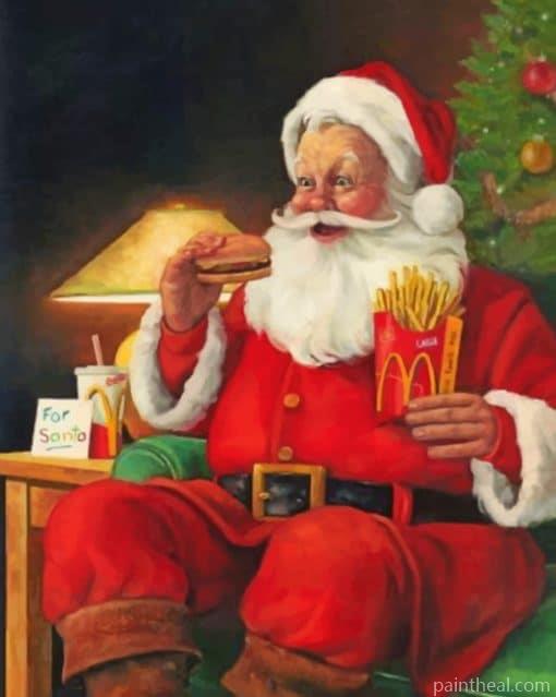 Santa Claus Eating – 5D Diamond Painting Painting By Numbers Kits
