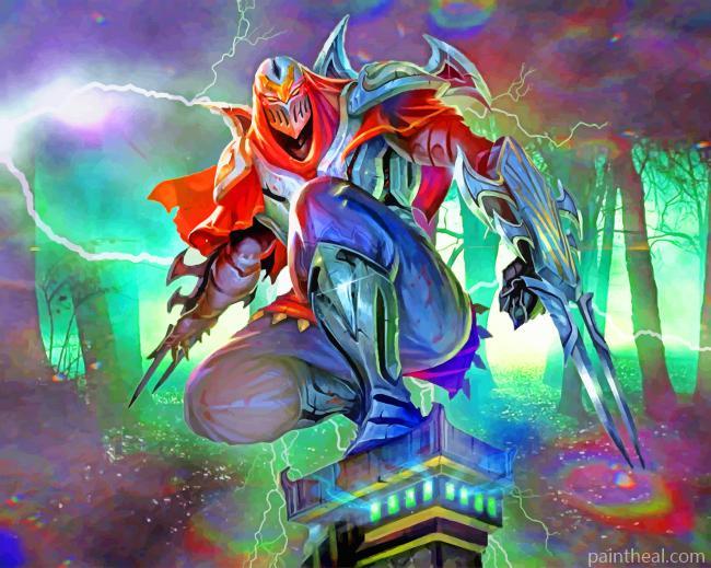 League Of Legends Zed Painting By Numbers Kits