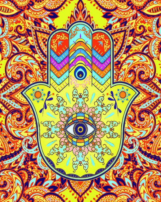 Colorful Hamsa Painting By Numbers Kits