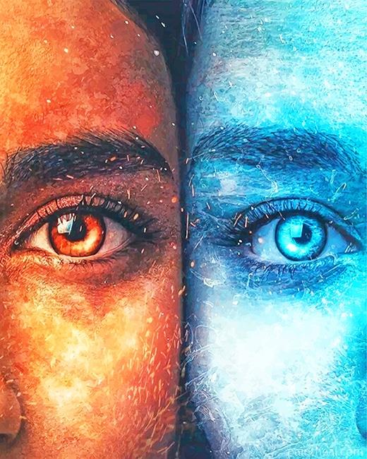 Ice and Fire Eyes Painting By Numbers Kits
