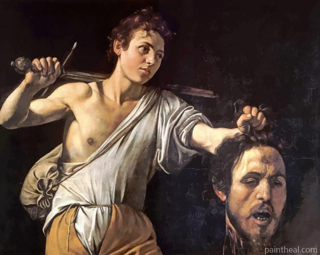 David With The Head Of Goliath Caravaggio Painting By Numbers Kits