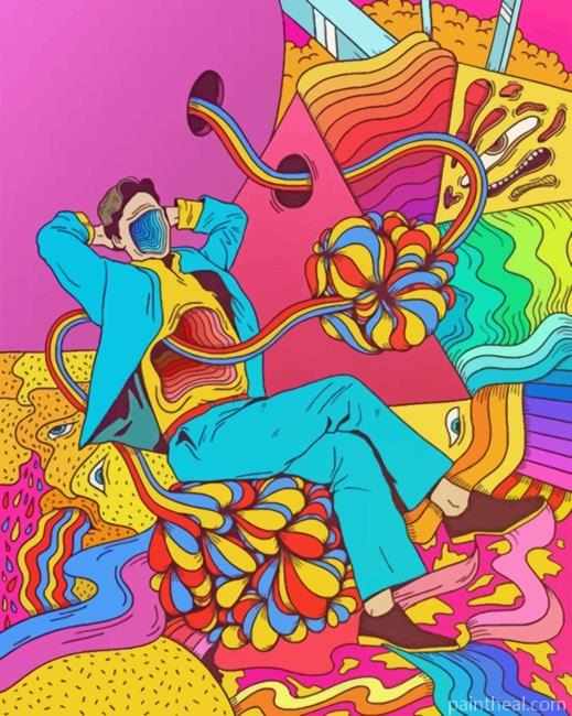 Weird Colorful Illustration Painting By Numbers Kits