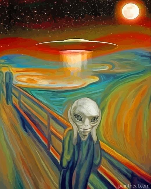 The Scream Alien Painting By Numbers Kits