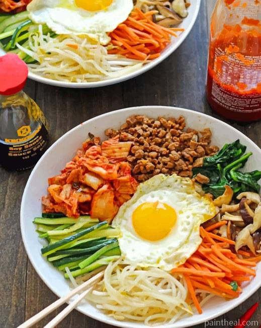 Korean Breakfast Painting By Numbers Kits
