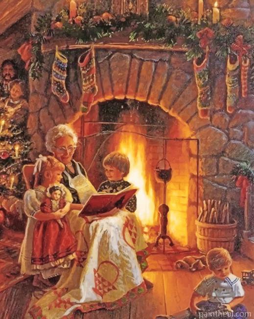 Grandmother And Grand kids Painting By Numbers Kits